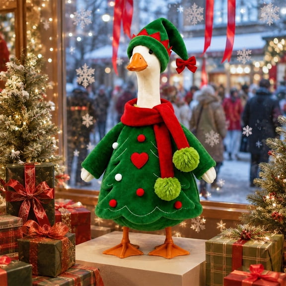 23" Porch Goose Outfits Fit Goose Statue, Seasonal Goose Clothes Costume Outdoor Garden Yard Patio Decor