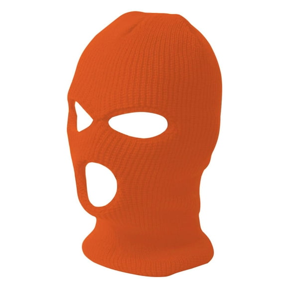 Top Headwear's 3 Hole Face Ski Mask, Orange