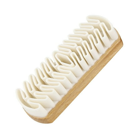 

Biplut Cleaning Brush Labor-saving High Toughness Bristles Practical Suede Deerskin Fabrics Boots Brush for Home (Wooden Color)