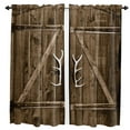 thumbnail image 2 of Ancient Wooden Door Curtains For Living Room Bedroom Window Treatment Home Decoration Drapes Kitchen Curtain, 2 of 7