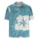 thumbnail image 5 of Blusa y camisa de manga corta con cuello vuelto Camisa casual para hombre Camisa de bolos vintage de manga corta Camisas de verano Camisa abotonada Blusa para hombre Poliéster, 5 of 5