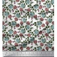 thumbnail image 1 of Soimoi Rayon Fabric Leaves & Floral Block Decor Fabric Printed Yard 56 Inch Wide, 1 of 3