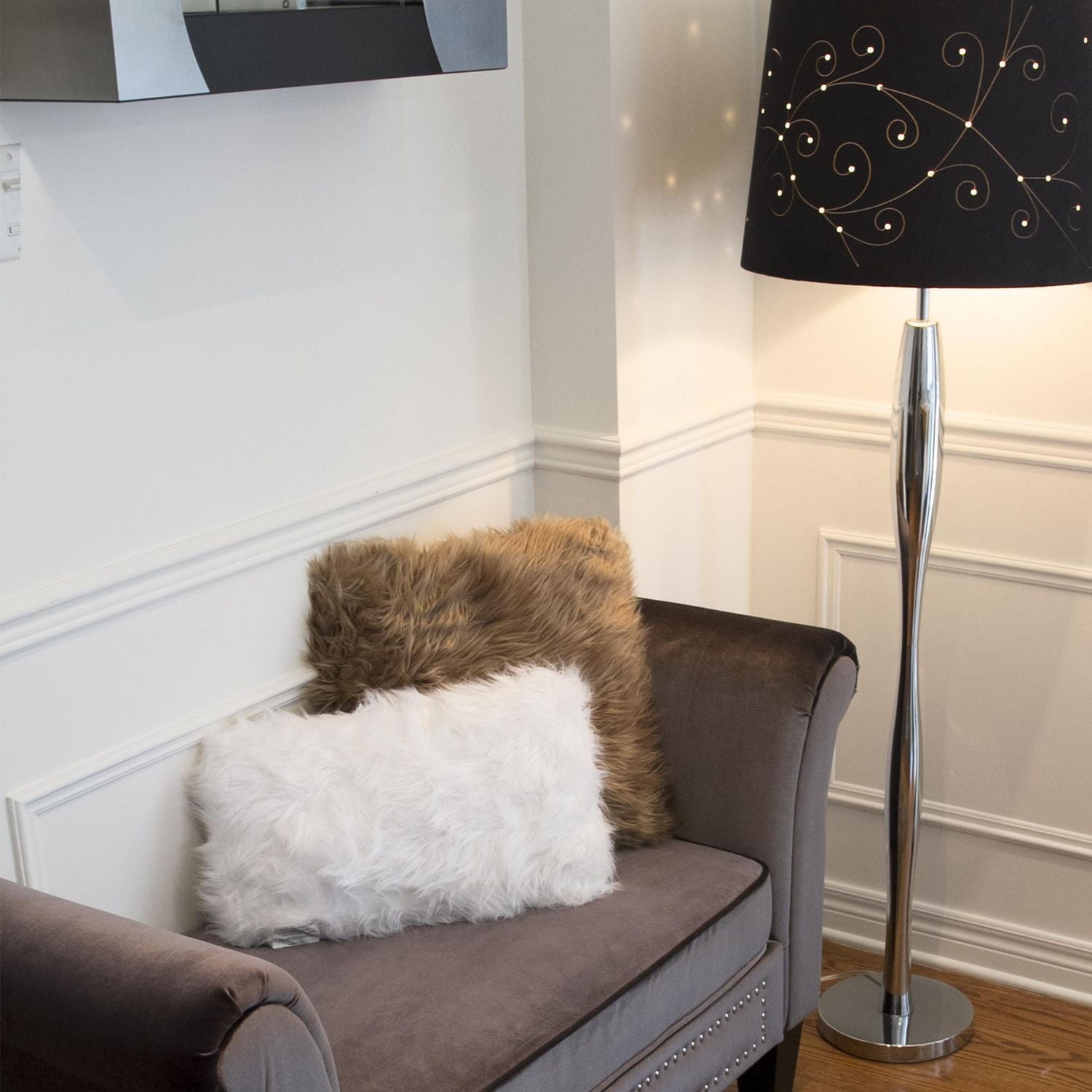 COUSSIN EN FAUSSE FOURRURE BELTON 12"X20" 2 PQT