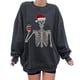 thumbnail image 2 of Pntutb Mujeres tops Invierno Navidad Esqueleto humano Impresión Pullover Sudadera suelta Pntutb Pntutb-7782, 2 of 8
