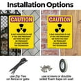 thumbnail image 3 of (2 Pack) X-Ray Radiation In With Symbol OSHA Caution Radiation Sign 7 Inch X 10 Inch Plastic Sign, Weather Resistant, UV Protected for Workplace, Business, and Construction Site, Made, 3 of 8