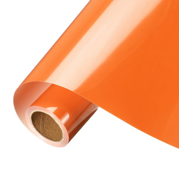 Uxcell Orange Heat Transfer Vinyl, 12 Inch x 8ft Vinyl Roll
