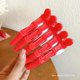 thumbnail image 1 of 10 pinzas para el cabello rojas sin doblar, sin arrugas, pinzas para peinar, pinzas para rizos para maquillaje, pinzas para el cabello con flequillo para mujeres y niñas, 1 of 5