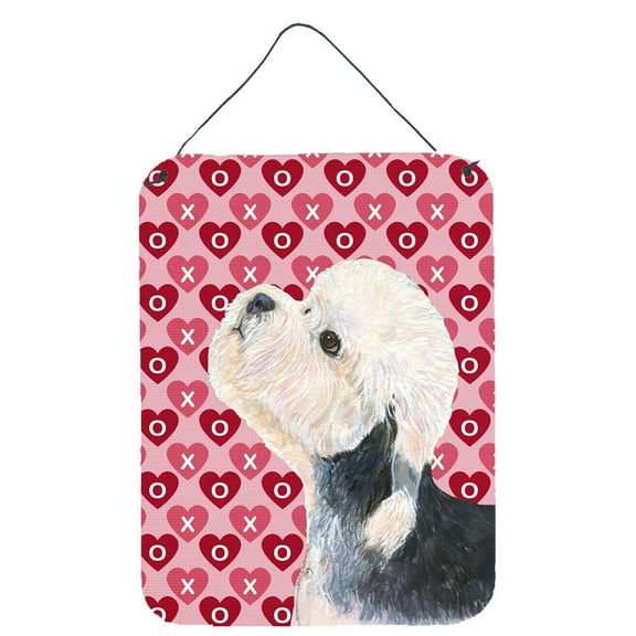 Dandie Dinmont Terrier Hearts Love and Valentine's Day Wall Door Hanging Prints