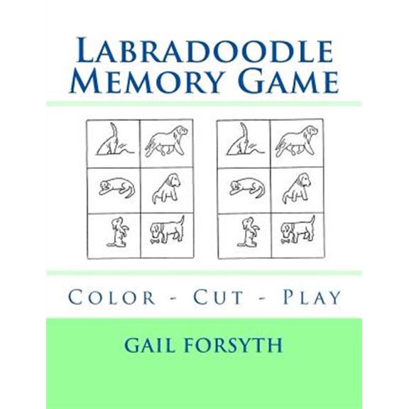 Pre-Owned Labradoodle Memory Game : Color - Cut - Play