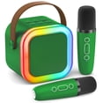 thumbnail image 1 of Máquina de karaoke Peski portátil Bluetooth con 2 micrófonos para niños, 1 of 7