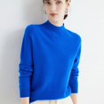 thumbnail image 5 of Suéter de cachemira de lana para mujer, jersey de cuello alto de media altura, prenda de primera línea, jersey de punto suelto de manga larga, top de color sólido para primavera/otoño, 5 of 5