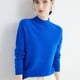 thumbnail image 5 of Suéter de cachemira de lana para mujer, jersey de cuello alto de media altura, prenda de primera línea, jersey de punto suelto de manga larga, top de color sólido para primavera/otoño, 5 of 5