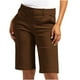 thumbnail image 2 of Mujeres Pantalones Cortos con Bolsillos Moda Verano Casual Sargamán Color Sólido Medio Pantalones Cortos, Poliéster Spandex, 2 of 9