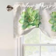 thumbnail image 4 of Tie Up Valance for Windows Green Succulent Curtains Valances Rod Pocket Valance Window Treatments Green Leaves Plants Balloon Curtains for Kitchen Living Room Bedroom Bathroom Decor 42x12 Inch, 4 of 9