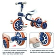 thumbnail image 3 of Wdmiya 3-in-1 Toddler Bike for 2-4 Year Old Boys & Girls, Adjustable Seat, Removable Pedals & Training Wheels, Baby Balance Bike, Christmas & Birthday Gift, Blue, 3 of 7