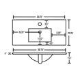 thumbnail image 4 of 30.75-in. W 1 Hole Ceramic Top Set In White Color AI-24699, 4 of 9