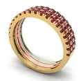 thumbnail image 2 of 1 ct Brilliant Round Cut Natural Garnet 18K White/Rose/Yellow Gold Stackable Band SZ 8.25, 2 of 6