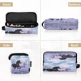 thumbnail image 5 of Hair Tool Organizer Bag with Heat Resistant Mat Removable Travel Storage Case for Hot Air Brushes Curling Irons Black Horse and Pink Unicorn, 5 of 8