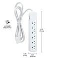 thumbnail image 5 of Globe Electric 6-ft White Power Strip with 6 Outlets, 5 of 5