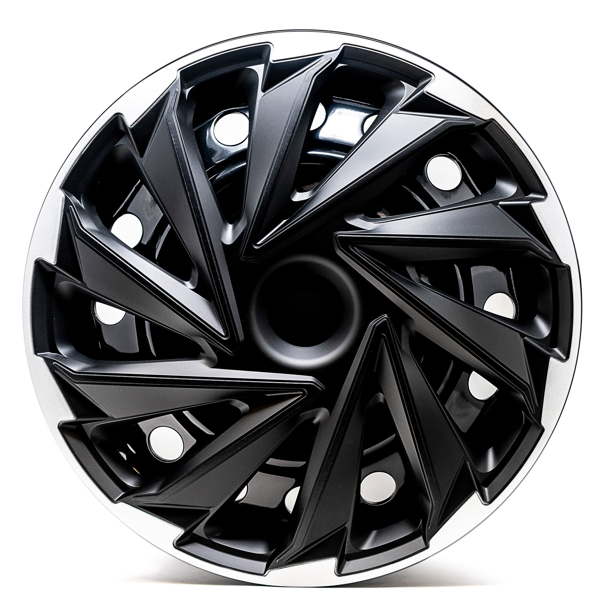 Alpena 16" Misano Wheel Covers, Silver & Black, set of 4