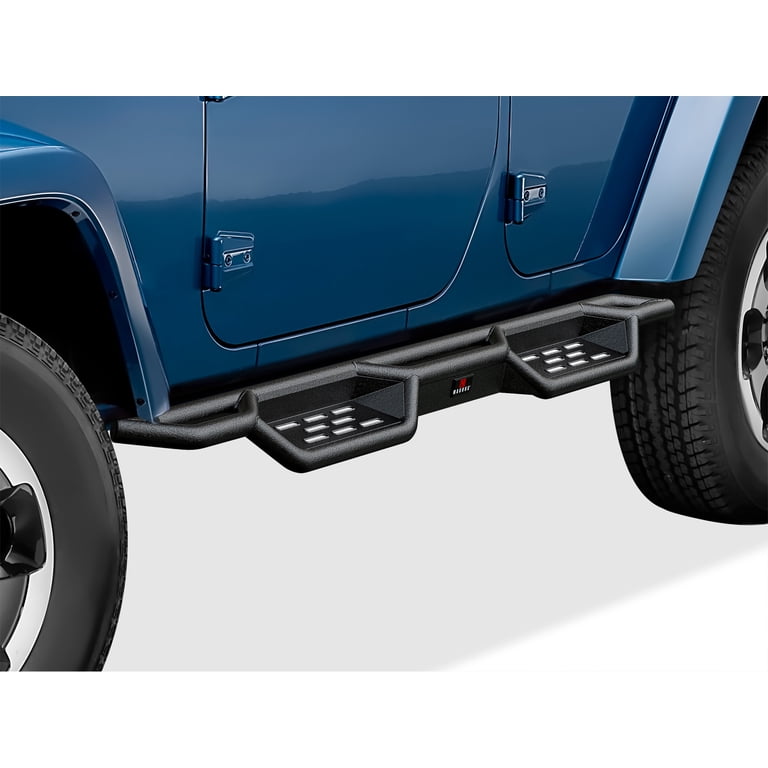 APS (Silver 6 Inches) Running Boards Nerf Bars Side Steps Compatible With Jeep Wrangler JK 2007-2018 4-Door (Factory Sidesteps Or Rock Rails Have To Be Removed