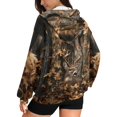 thumbnail image 2 of Garronmavis Camo Forest Deer Women Full Zip Up Oversized Sweatshirts Smooth Casual Long Sleeve Hoodies for Women Lightweight Cozy Fall Fashion Outfits Casual Sweaters with Pockets, 2 of 7