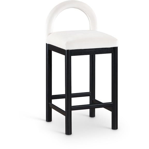 Meridian Furniture Conrad Cream Velvet Counter Stool