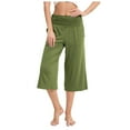thumbnail image 2 of Kureaily Women's Cropped Pants Summer Casual Pants With Pockets Women's Casual Pants Women's Wide Leg Pants, 2 of 5