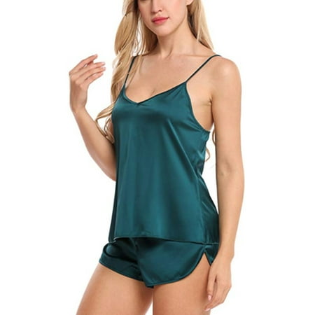 

Pajamas Set Womens Sexy Lingerie Satin Sleepwear Nightwear