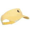 thumbnail image 4 of Schnauzer Head Embroidered Pro Style Cotton Washed Visor - Lemon Yellow OSFM, 4 of 5