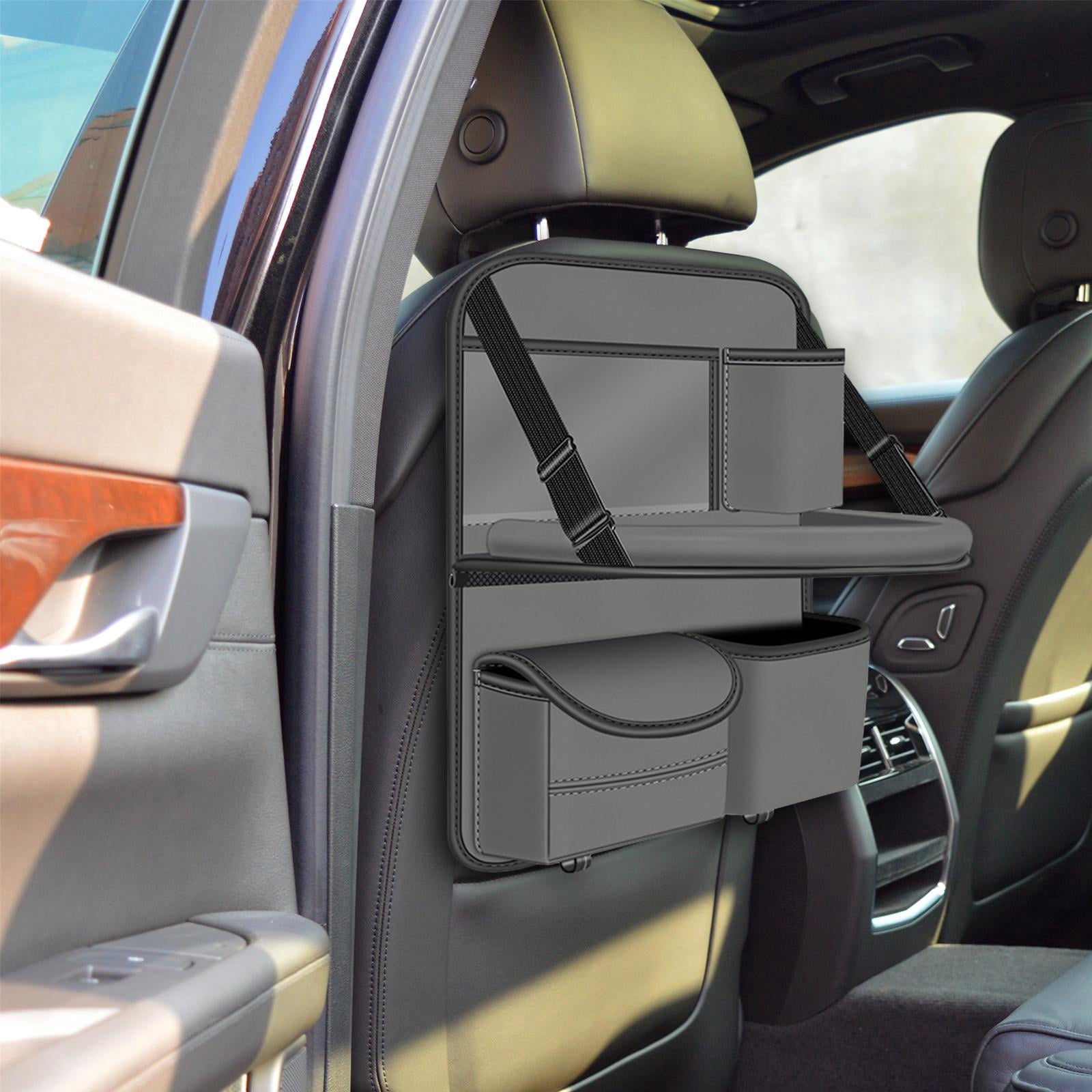 jiaping Car Backseat Organizer Automotive Accessories with Foldable Table Tray Road Trip Gray