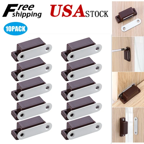 10 Pack Magnetic Cabinet & Door Latch/Catch Closures Kitchen Cabinet Cupboard Us