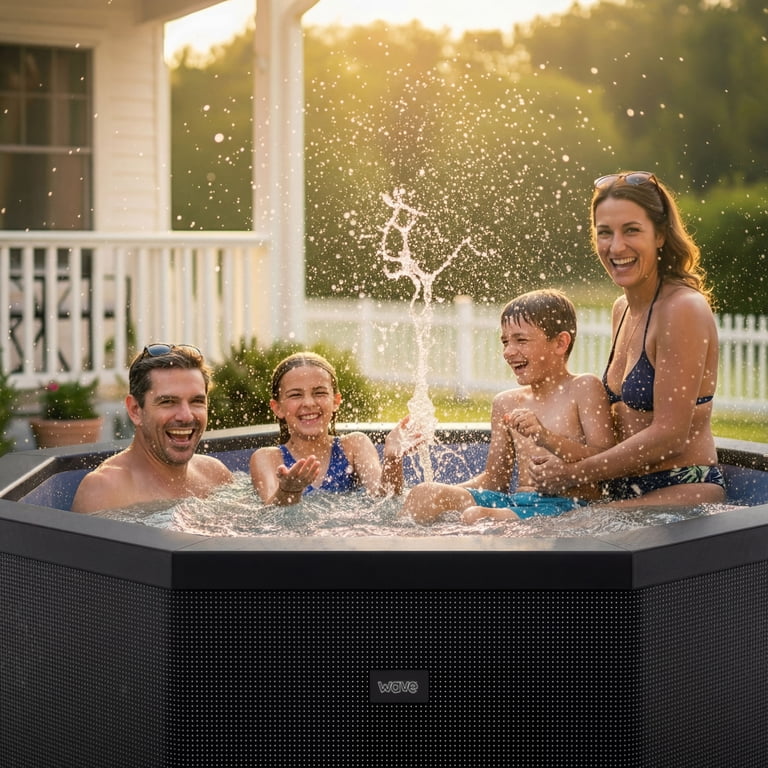 宝石温熱　BIO SILICON MAT M71015-5 WAVE, Hot Tub, Eco-Foam, 6-Person Octagon, Wi-Fi Eco Heater