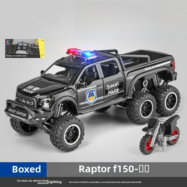Coche de policía de aleación para niños, juguete para niños, modelo de decoración, apertura de seis puertas, 110, simulación de coche de policía, vehículo no controlado por Radio