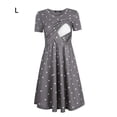 thumbnail image 2 of Sonducket Vestido de mujer Vestido de mamá de punto de manga corta de tela de alimentación de enfermería Prendas para la parte del cuerpo Gris L Sonducket AP001831-08, 2 of 6