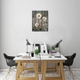 thumbnail image 6 of Daisy Canvas Pictures Bathroom Wall Art Modern Flower Bathtub Artwork Rustic Wood Board Background Wall Art Decor Living Room Bedroom Office Home Wall Decor Framed Ready to Hang Size 12x16 inch, 6 of 7