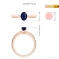 thumbnail image 3 of ANGARA Natural Tapered Shank Oval Solitaire Sapphire Ring in 14K Rose Gold for Women (Size-7x5mm) | September Birthstone, Birthday, Anniversary, Jewelry Gift for Women | Natural Blue Sapphire Ring, 3 of 8