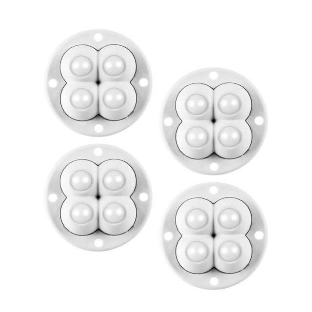 4 piezas de ruedas giratorias giratorias para caja de almacenamiento perlas de pegamento blanco Zulema rodillo de ricino