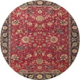 thumbnail image 1 of Ahgly Company Indoor Round Traditional Orange Salmon Pink Persian Area Rugs, 3' Round, 1 of 6