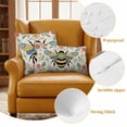 thumbnail image 5 of 2 Pack Outdoor Waterproof Throw Pillow Covers,Farm Bee Flower Leaves Decorative Square Pillow Case Patio Pillowcases for Chair Couch Sofa 16x16in, 5 of 9