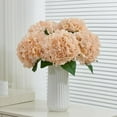 thumbnail image 3 of 8pcs Fake Flowers Silk Hydrangea Artificial Flowers Bouquets Faux Hydrangea Stems for Home Table Centerpieces Wedding Party Decoration, 3 of 15