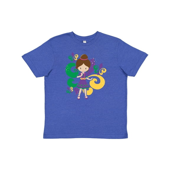 Inktastic Mardi Gras Girl Youth T-Shirt