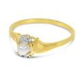 thumbnail image 3 of 10k Yellow Gold Freshwater Cultured Pearl And Diamond Satin Finish Ring, 3 of 8