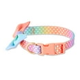 thumbnail image 3 of Vibrant Life Ombre 3D Bow Tie Fashion Dog Collar, Multicolored, Medium, 3 of 11
