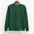 thumbnail image 2 of Clearance! Yajing Crewneck Sweatshirts Women Sweatshirt for Women Pullover Plain Versatile Sweatshirt Without Hood Large Sizes Basic Casual Crew Neck Jumper Xxxxl Green, 2 of 5