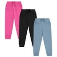 thumbnail image 1 of CHUANK Ensemble de Pantalons de Jogging Ultra Doux à Taille Extensible pour Fille - Lot de 3, 1 of 4