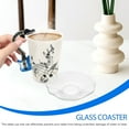 thumbnail image 3 of 4pcs Glass Tea Saucers Glass Costers Glass Tea Cup Mats Tea Set Saucers Glass Saucers, 3 of 6