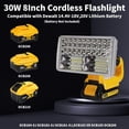 thumbnail image 4 of 18V Cordless LED Work Light Portable Outdoor Wide&Long-Range Jobsite Lamp with USB Charge Port,8In 3300lm Flashlight Compatible with Dewalt 14.4V-20V Lithium Battery, 4 of 7
