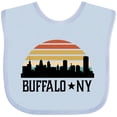 thumbnail image 3 of Inktastic Buffalo New York Skyline Retro Boys or Girls Baby Bib, 3 of 4
