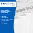 thumbnail image 2 of Kenney Rust-Proof Plastic Beaded Roller Ball Shower Curtain Rings, Set of 12, White, 2 of 6